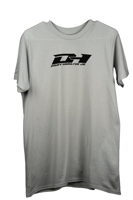 Vintage Davey Hamilton Jr. "DH" logo Grey short sleeve T-Shirt